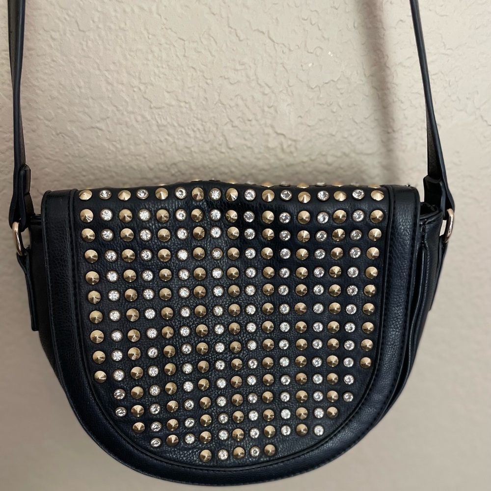 No Name - black studded crossbody bag